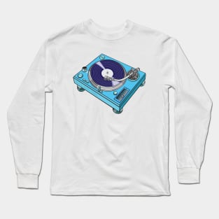 Turntable (Cerulean + Intergalactic Cowboy Colorway) Analog / Music Long Sleeve T-Shirt